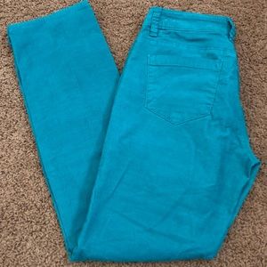 Ann Taylor Skinny Cords Teal Sz 4